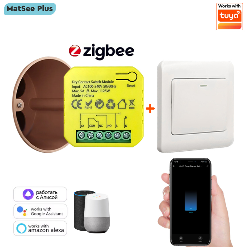 Smart Home Plus - Interruttore Relè Smart ZigBee a Contatto
