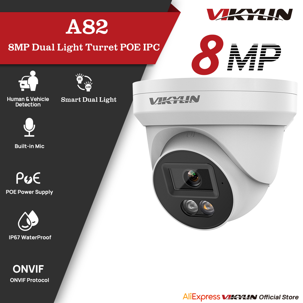 Smart Home Microsoft - Telecamera di Sicurezza IP VIKYLIN 8MP