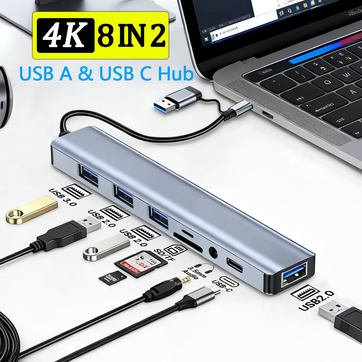 Smart Home Hub 2 - Hub USB C 8 in 2,