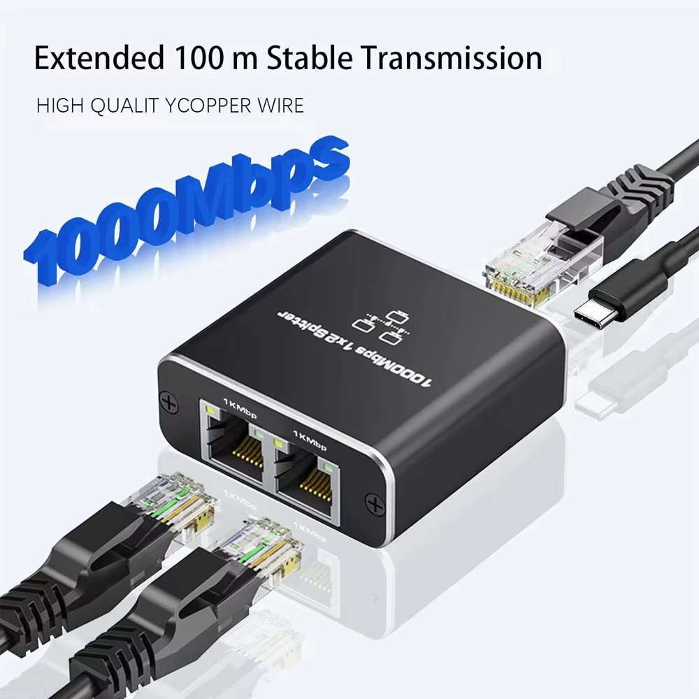 Smart Home Hub 2 - Splitter di rete Hub 1000Mbps Adattatore