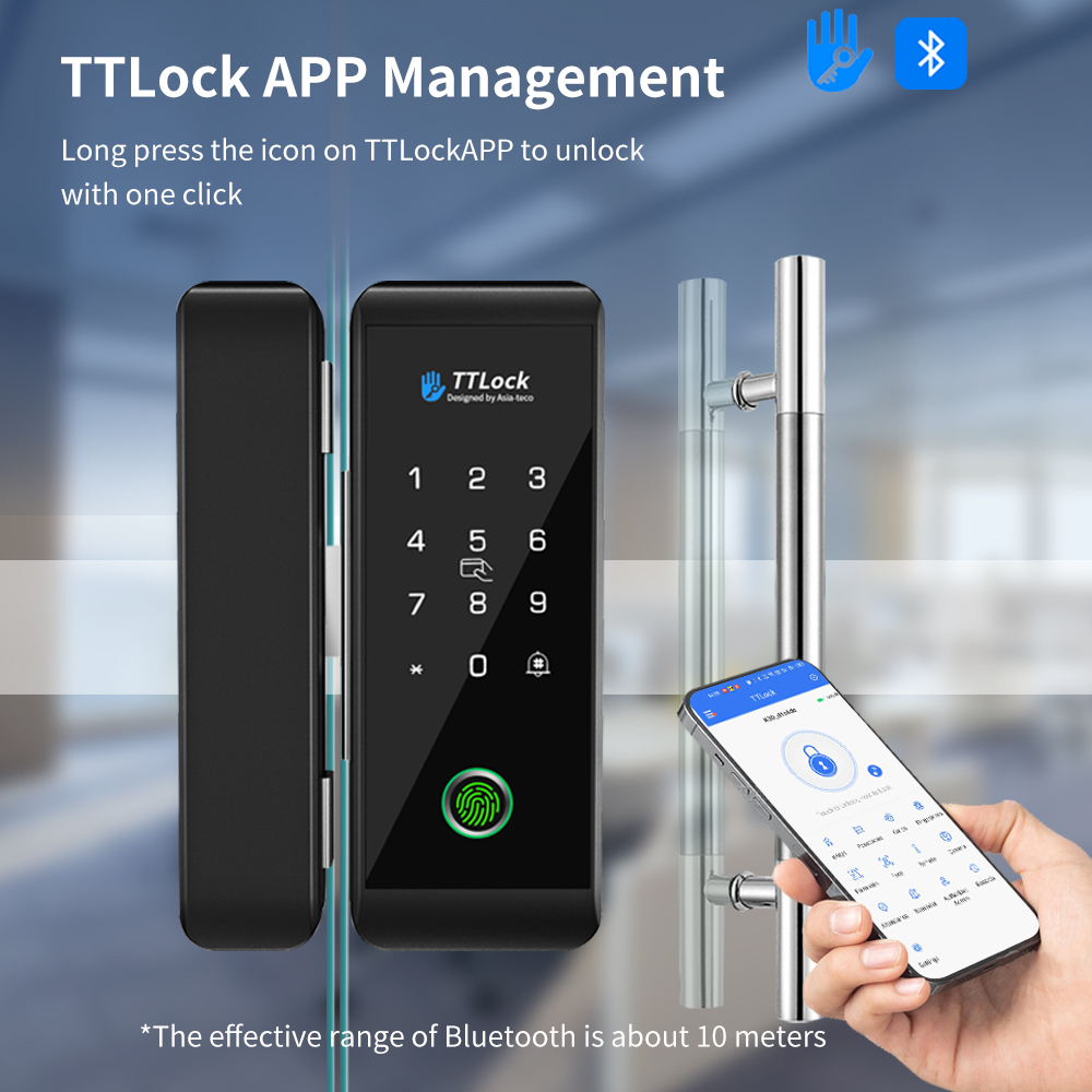 Smart Home Door Lock - Serratura intelligente per vetri TTLOCK con