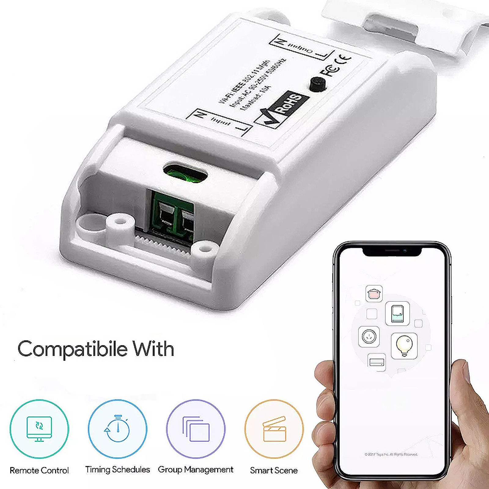 Universal Remote Smart Home - 1 Pezzo Interruttore WiFi Intelligente Connettore