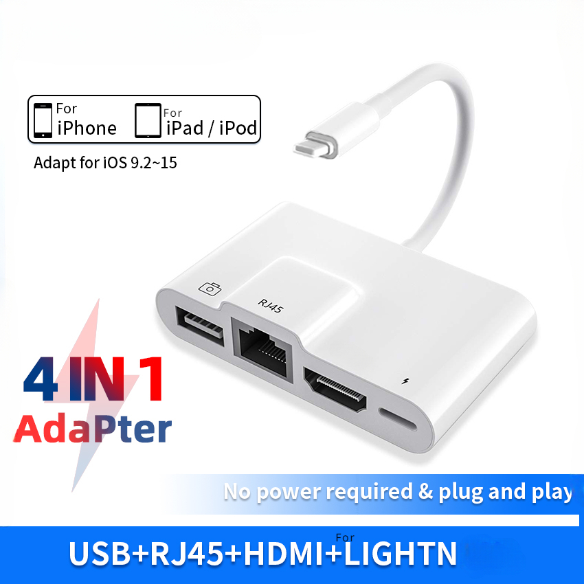 Smart Home Hub 2 - Per Lightning a RJ45 Ethernet OTG