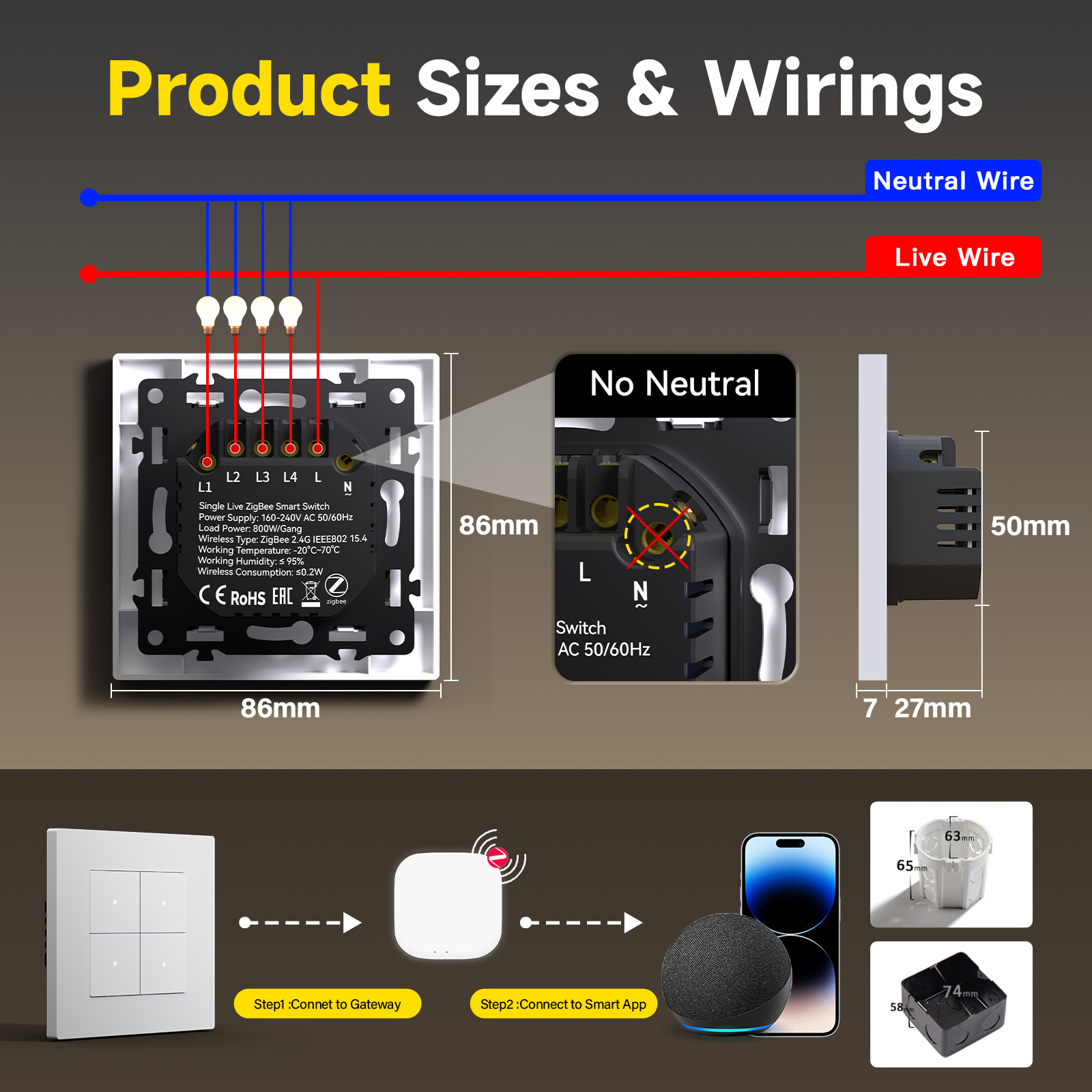 Interruttori ZigBee BSEED con  - Smart Home Yellow recensione e prezzo