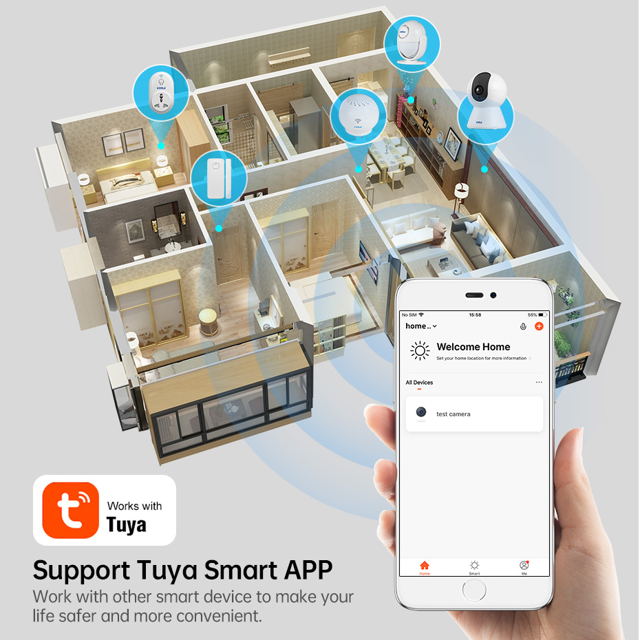 KERUI 4K 8MP Tuya Smart Mini W - Smart Home Camera Ezviz recensione e prezzo